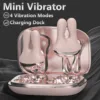 Rabbit Pods-Vibrating Nipple Clamps W/ Rechargeable Case - Image 4