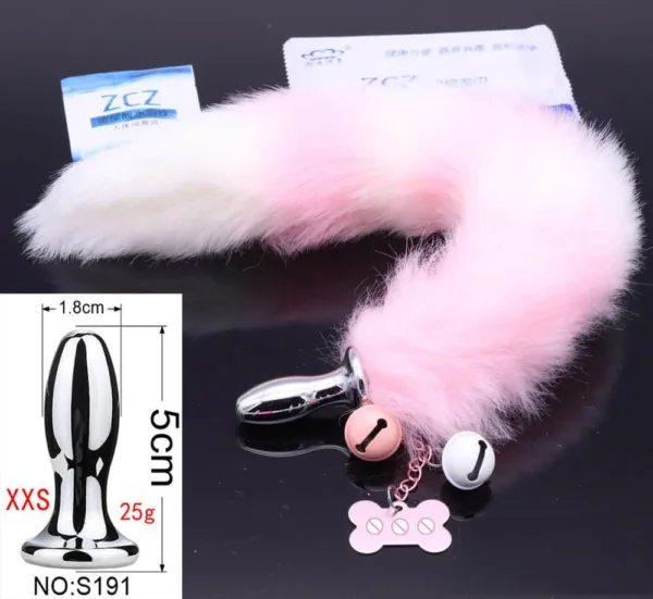 S&M Fox Tail Anal Plug - Smooth - Image 2
