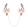 Cute Black Bow Nipple Clips with Bell Charms - Image 2