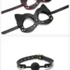 Luxury Genuine Leather S&M Set Black Bondage Kit - 8 pcs - Image 4