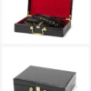 Luxury Genuine Leather S&M Set Black Bondage Kit - 8 pcs - Image 8
