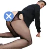 Sexy Men’s Open-Crotch Fishnet Stockings - Image 4
