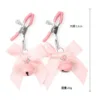 Pink Bow Bell Nipple Clamps - Image 2