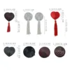Black Heart Nipple Stickers with Black Rhinestones and Butterfly - Image 2