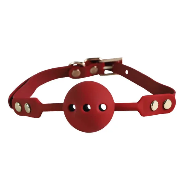 S&M Silicone Ball Gag - Red - Image 4