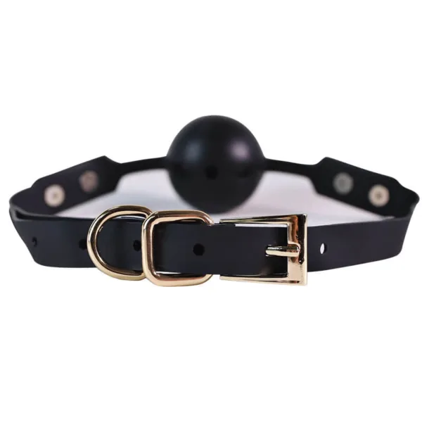 S&M Silicone Ball Gag - Black - Image 3