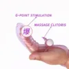 Pink G-Spot Vibrating Finger Sleeve with Thumb Spike and Crystal Massage Wand - Image 2
