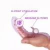 Pink G-Spot Vibrating Finger Sleeve with Thumb Spike and Crystal Massage Wand - Image 4