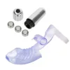 Black G-Spot Vibrating Finger Sleeve with Thumb Spike and Crystal Massage Wand - Image 3