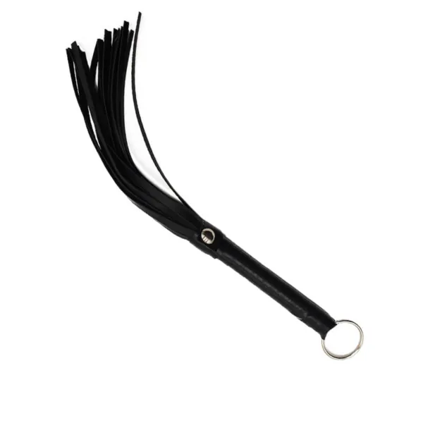 Black Whip with Metal Rings - Image 3